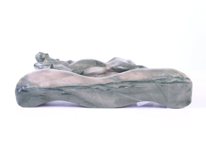 Nicedony 10.2" Jiulong Jade Hand Carved Crystal Horse Sculpture - View 9