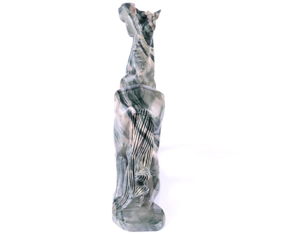 Nicedony 10.2" Jiulong Jade Hand Carved Crystal Horse Sculpture - View 8
