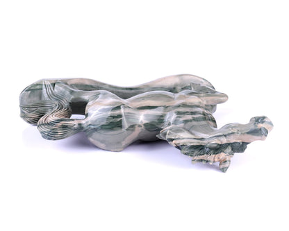 Nicedony 10.2" Jiulong Jade Hand Carved Crystal Horse Sculpture - View 10