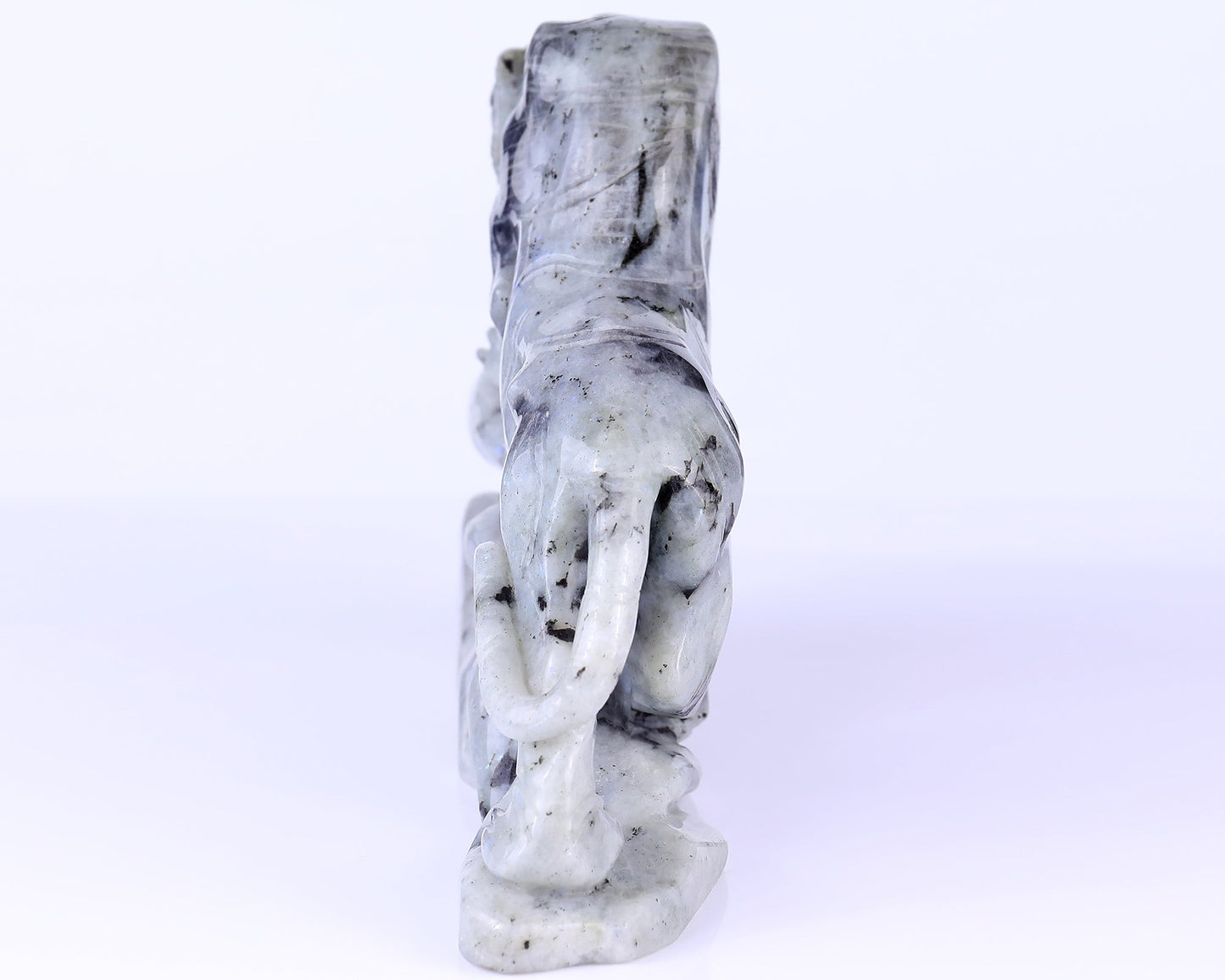 Nicedony 10.2" Labradorite Hand Carved Crystal Tiger Sculpture - View 5