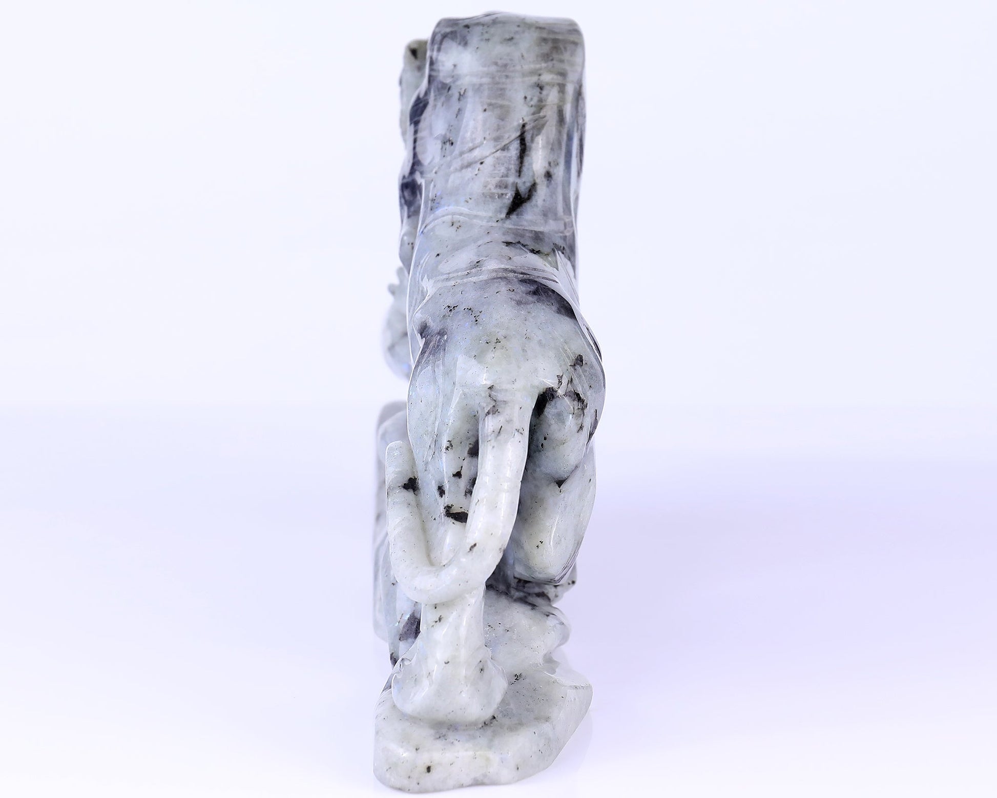 Nicedony 10.2" Labradorite Hand Carved Crystal Tiger Sculpture - View 5