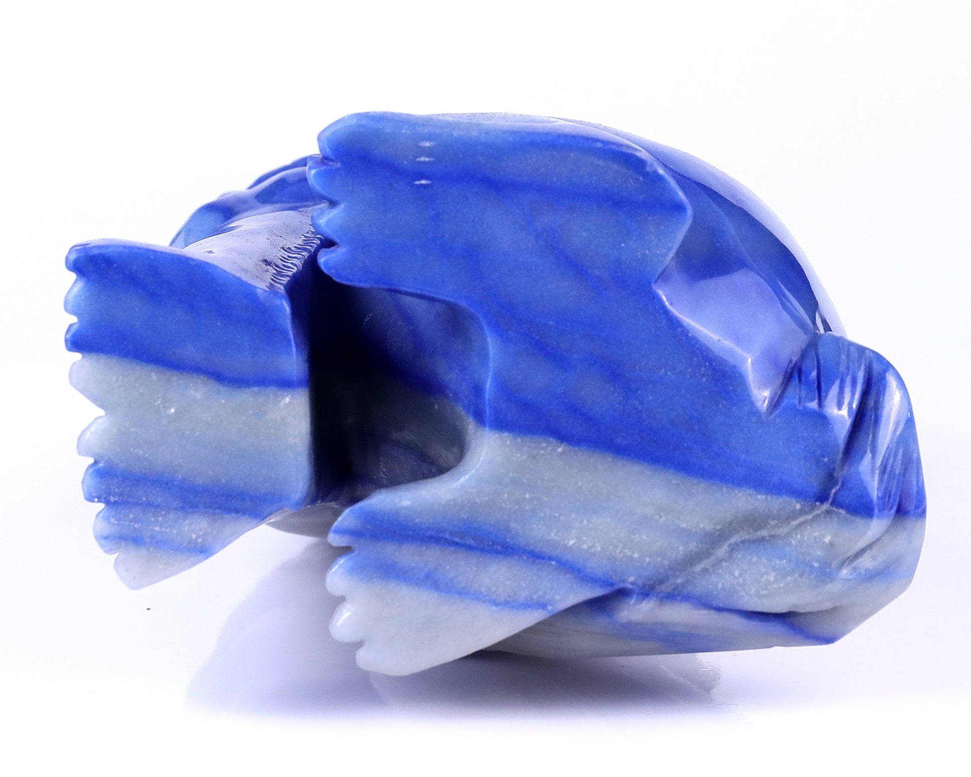 Nicedony Amazing 10.4" Blue Aventurine Hand Carved Crystal Wolf Sculpture - View 6