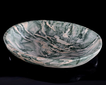 Nicedony 10.8" Jiulong Jade Hand Carved Crystal Food Tray, Fruit Tray - View 4
