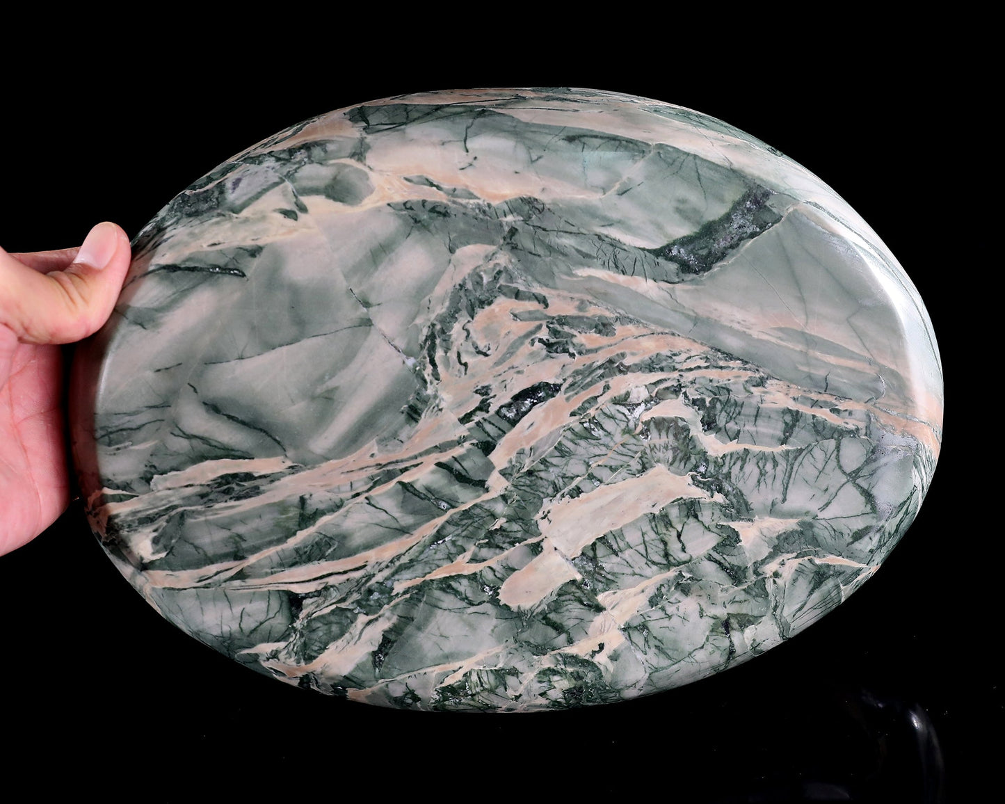 Nicedony 10.8" Jiulong Jade Hand Carved Crystal Food Tray, Fruit Tray - View 6