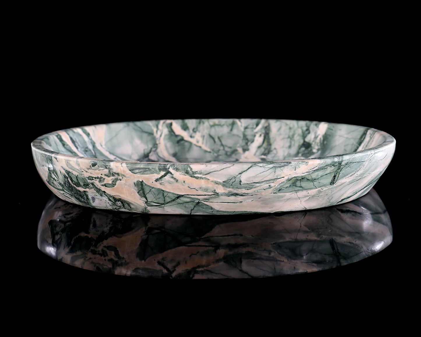Nicedony 10.8" Jiulong Jade Hand Carved Crystal Food Tray, Fruit Tray - View 7