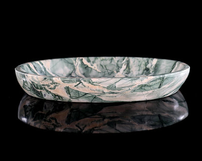 Nicedony 10.8" Jiulong Jade Hand Carved Crystal Food Tray, Fruit Tray - View 7
