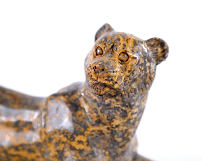 Nicedony 10.8" Leopard Skin Jasper Hand Carved Crystal Leopard Sculpture - View 10