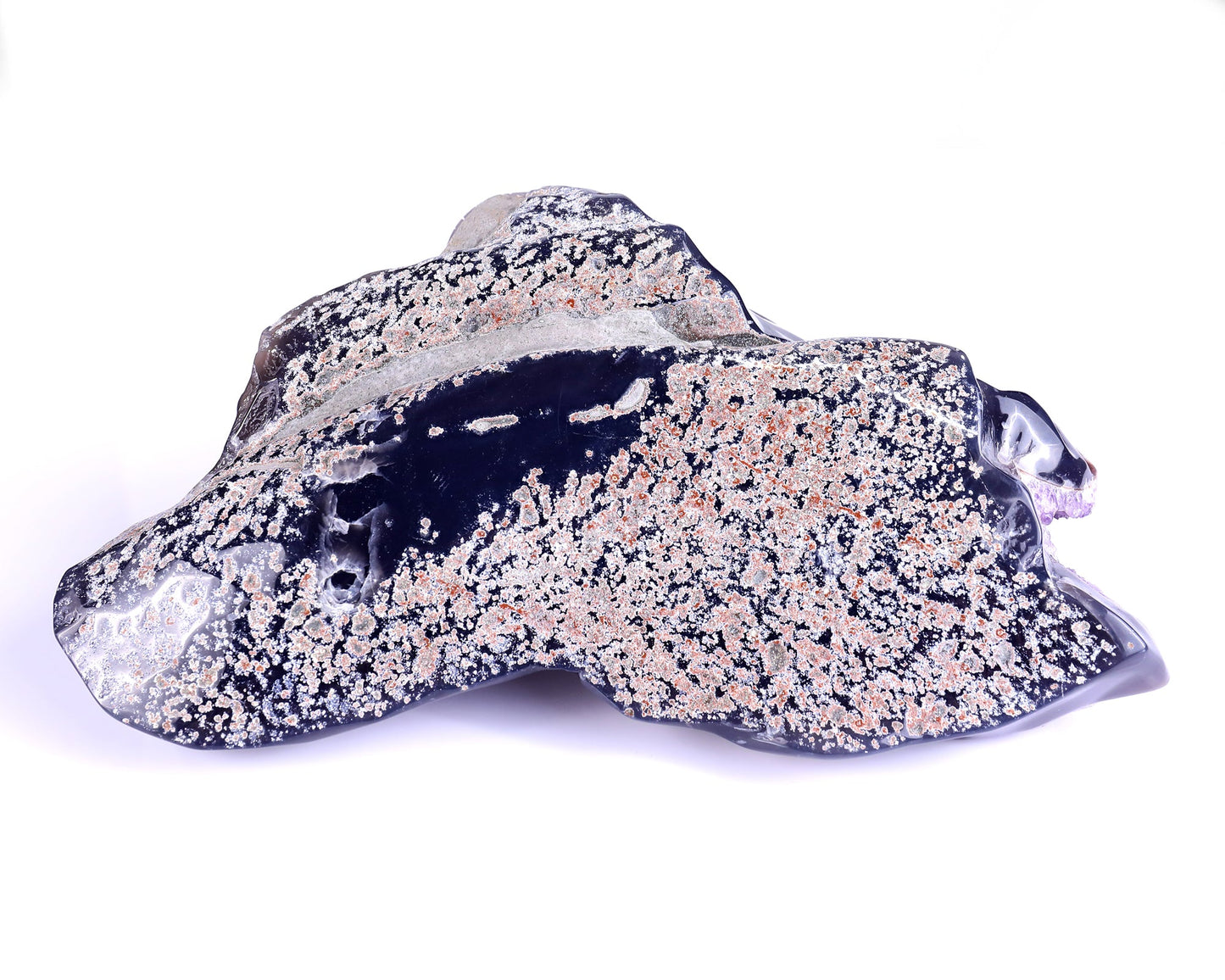 Nicedony 10.9" Amethyst Geode Agate Hand Carved Snake Sculpture - View 8