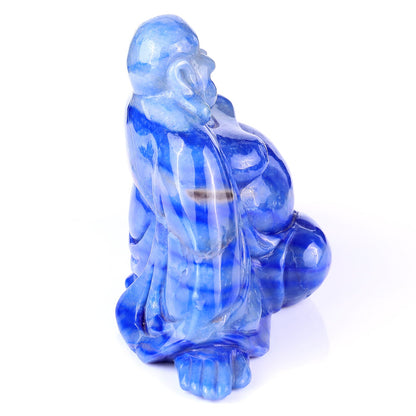 Nicedony 10" Blue Aventurine Hand Carved Crystal Buddha Sculpture - View 3