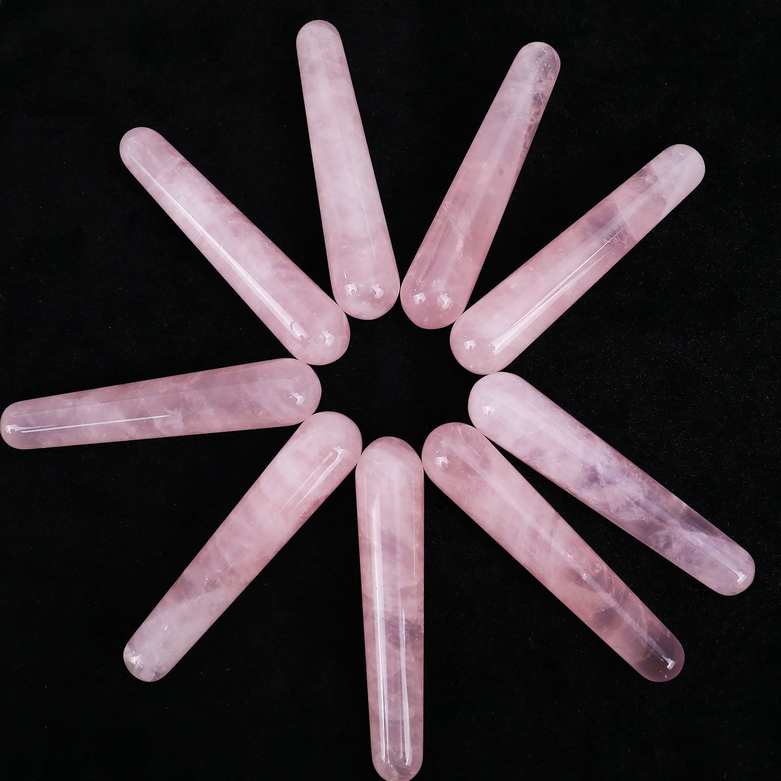Nicedony 100mm Rose Quartz Hand Carved Guasha Wand,Massage Stick - View 2