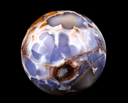 Nicedony 105mm Blue Chalcedony Hand Carved Crystal Sphere - View 2