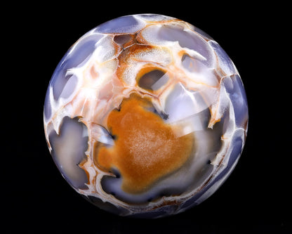 Nicedony 105mm Blue Chalcedony Hand Carved Crystal Sphere - View 5