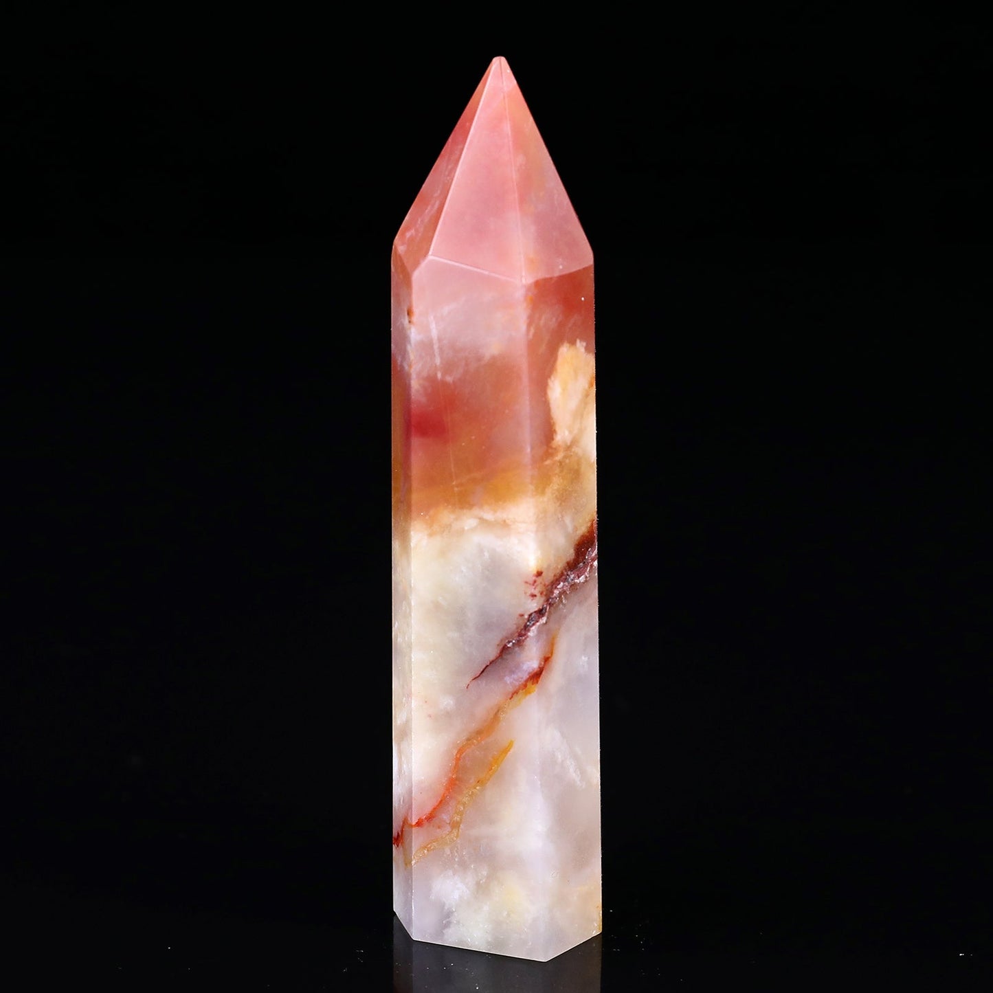 Nicedony 105mm Chalcedony Hand Carved Crystal Point - View 3