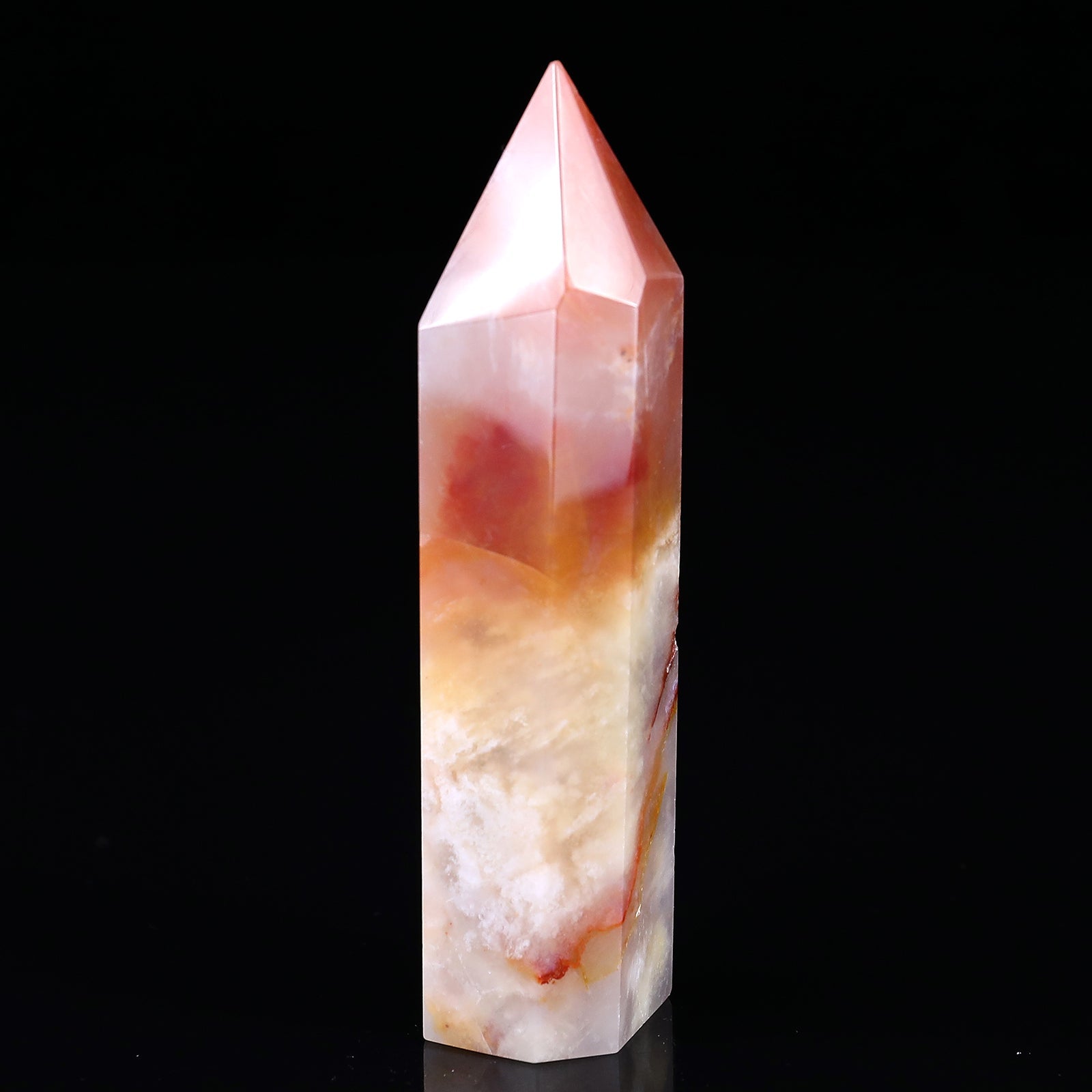 Nicedony 105mm Chalcedony Hand Carved Crystal Point - View 4
