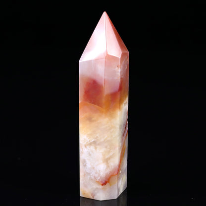 Nicedony 105mm Chalcedony Hand Carved Crystal Point - View 4