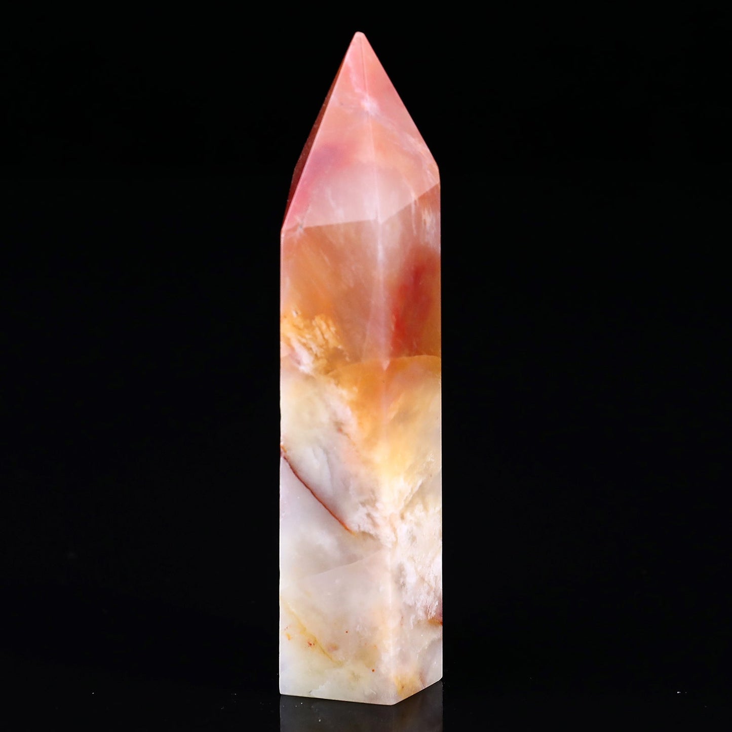 Nicedony 105mm Chalcedony Hand Carved Crystal Point - View 6