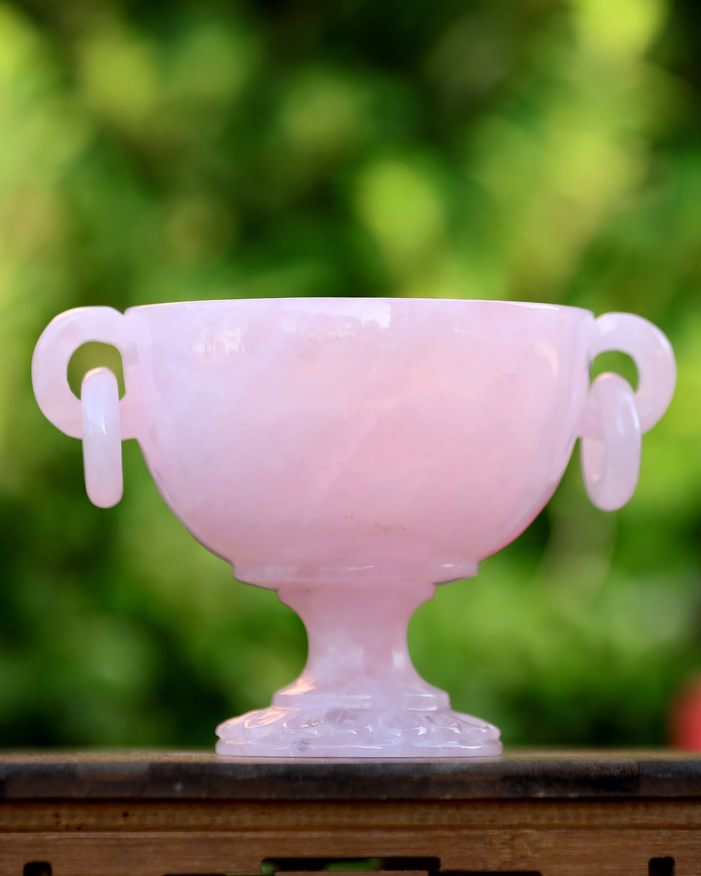Nicedony 11.0” Rose Quartz Hand Carved Decorative Storage,Candy Bowl - View 7