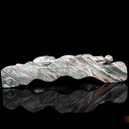 Nicedony 11.6" Jiulong Jade Hand Carved Crystal Horse Sculpture - View 8