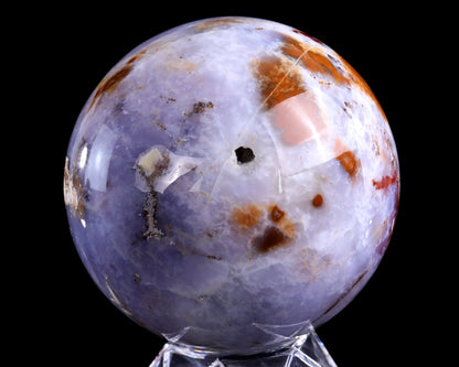 Nicedony 110mm Blue Chalcedony Hand Carved Crystal Sphere - View 4
