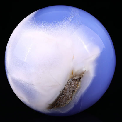 Nicedony 110mm Blue Chalcedony Hand Carved Crystal Sphere - View 11