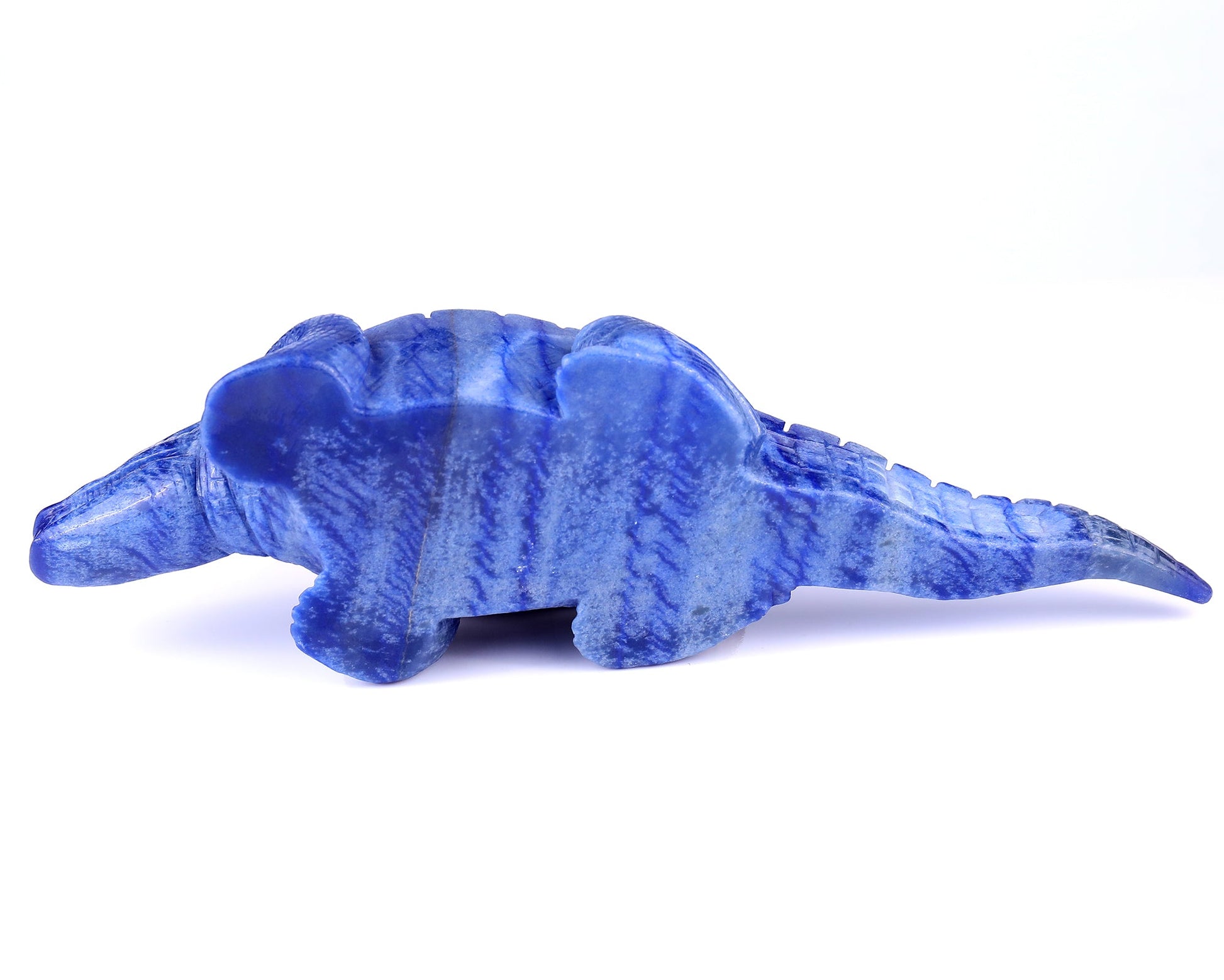 Nicedony 12.2" Blue Aventurine Hand Carved Crocodile Sculpture - View 5