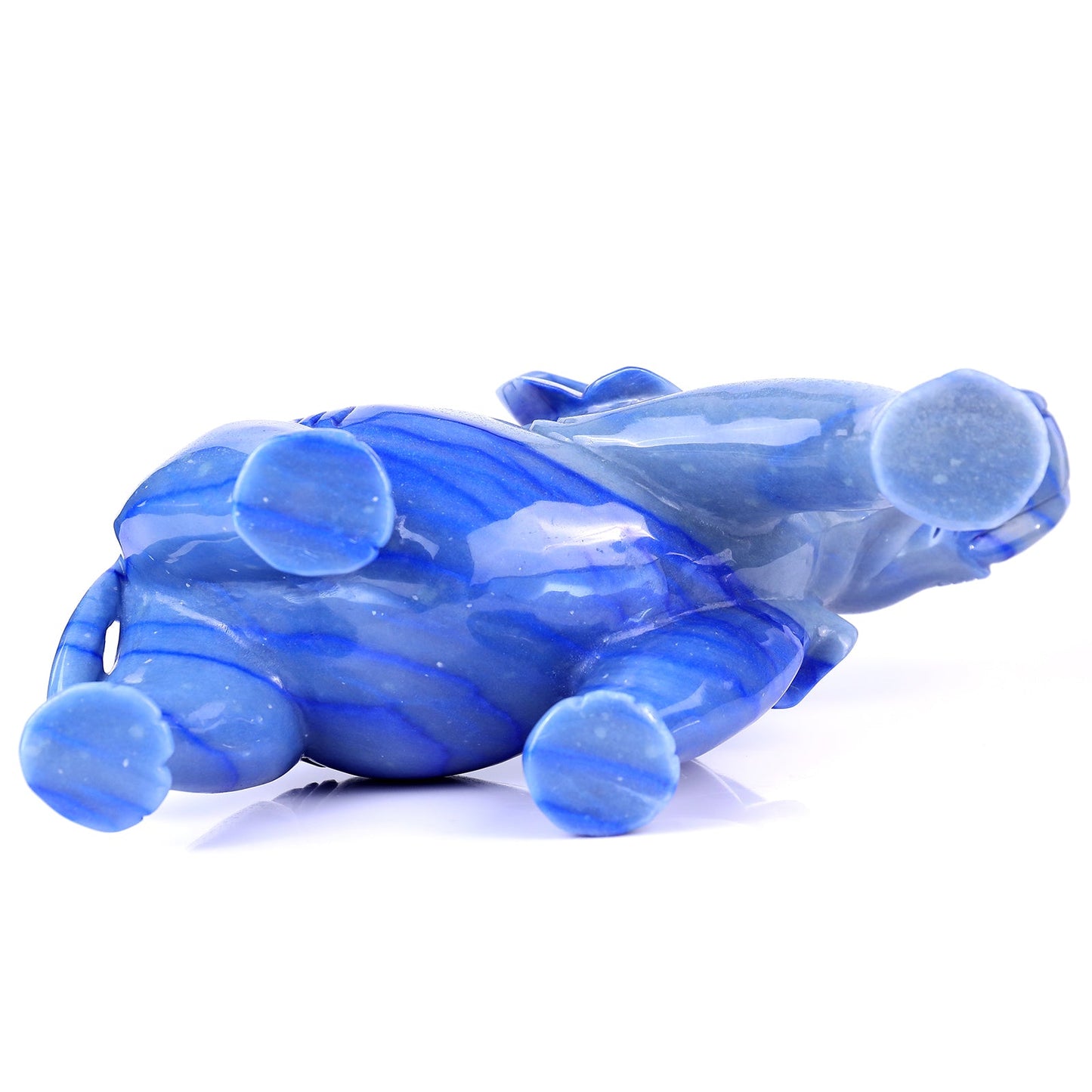 Nicedony 12.2" Blue Aventurine Hand Carved Crystal Elephant Sculpture - View 6