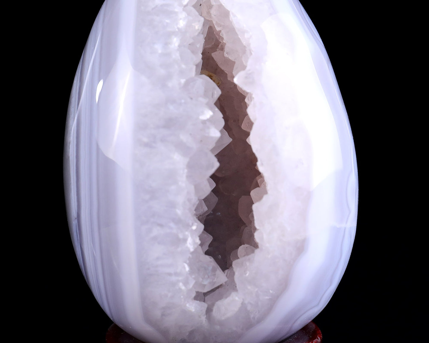 Nicedony 120mm Geode Agate Hand Carved Crystal Egg - View 2