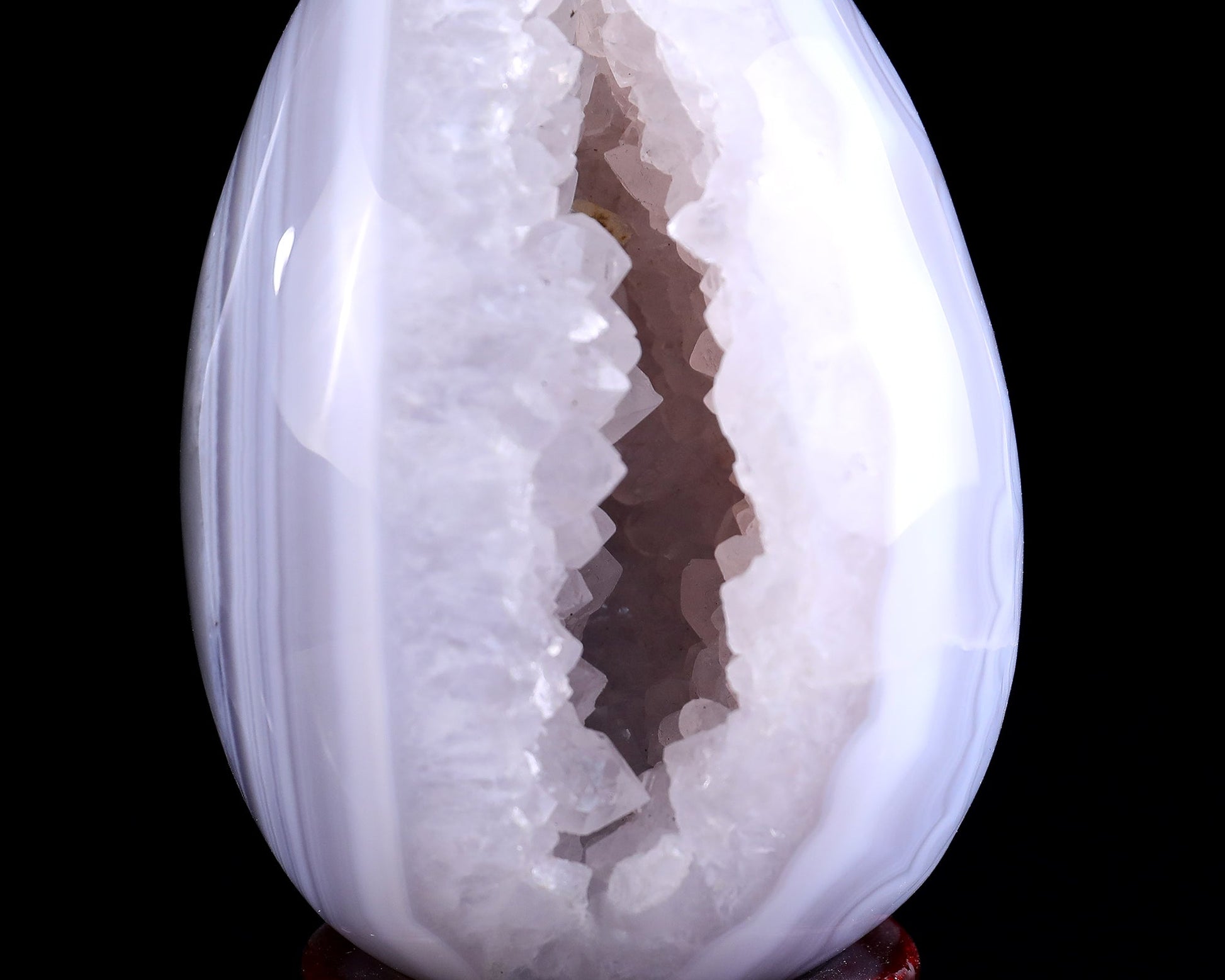 Nicedony 120mm Geode Agate Hand Carved Crystal Egg - View 2