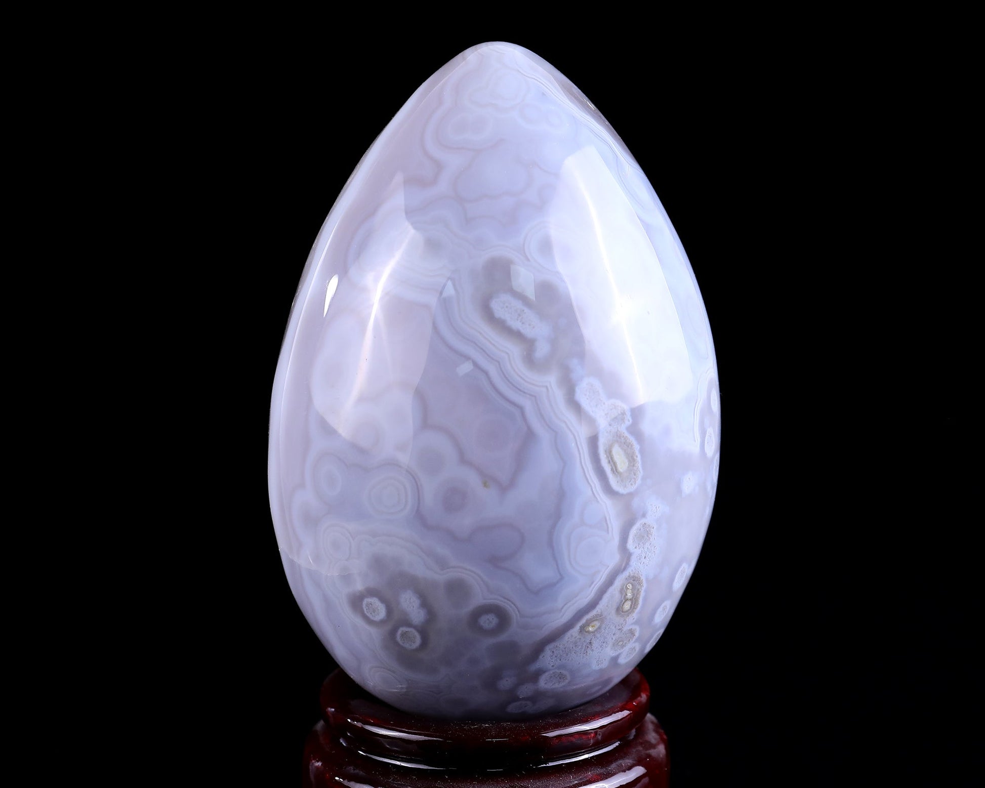 Nicedony 120mm Geode Agate Hand Carved Crystal Egg - View 4
