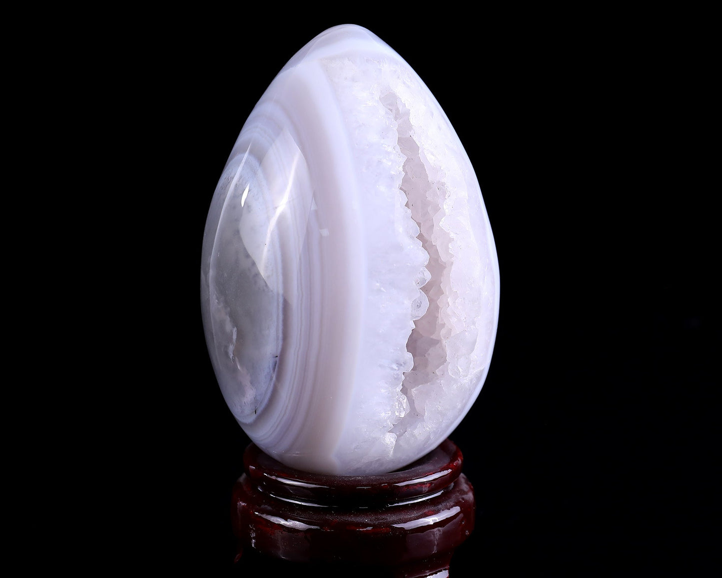 Nicedony 120mm Geode Agate Hand Carved Crystal Egg - View 6