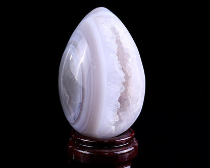 Nicedony 120mm Geode Agate Hand Carved Crystal Egg - View 6
