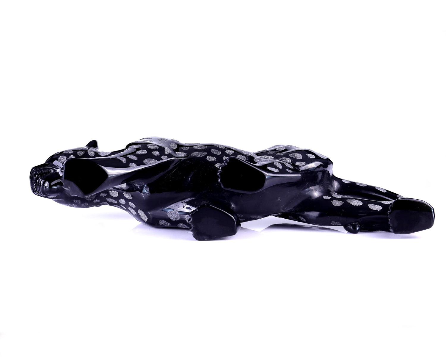 Nicedony 13.8" Black Obsidian Hand Carved Crystal Leopard Sculpture (SKU: 4100191) - Photo 9