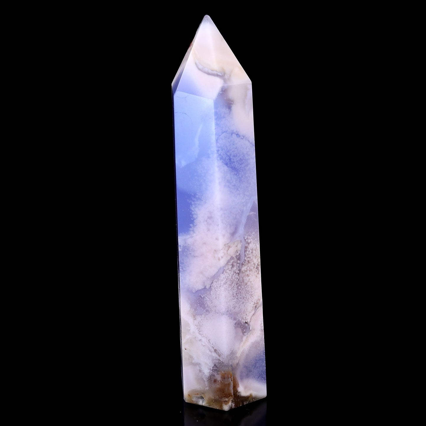 Nicedony 150mm Blue Chalcedony Hand Carved Crystal Point - View 3