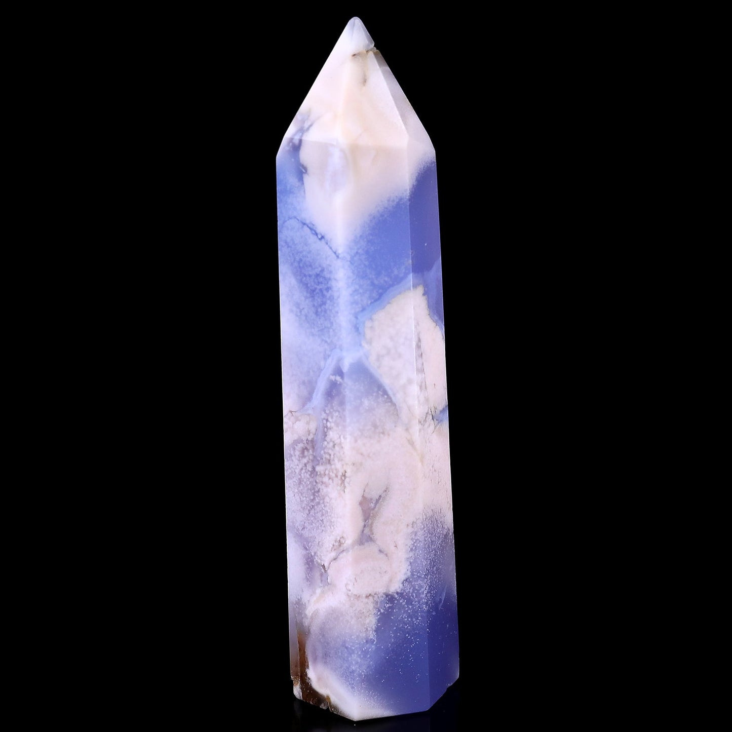 Nicedony 150mm Blue Chalcedony Hand Carved Crystal Point - View 2
