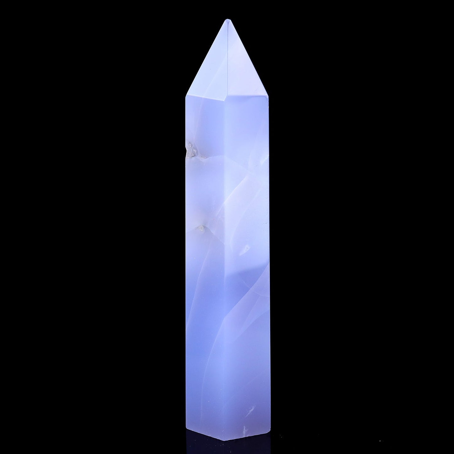 Nicedony 160mm Blue Chalcedony Hand Carved Crystal Point - View 6