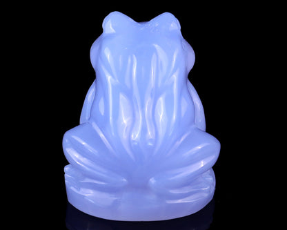 Nicedony 2.0" Blue Chalcedony Hand Carved Crystal Frog Sculpture - View 5