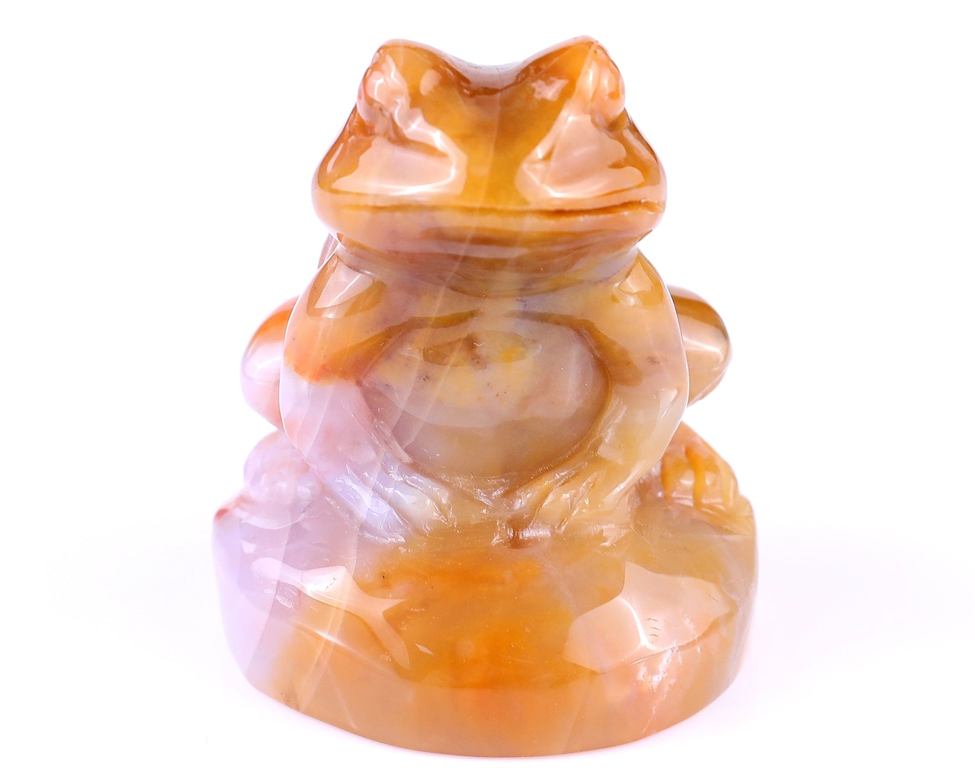 Nicedony 2.0" Chalcedony Hand Carved Crystal Frog Sculpture - View 2