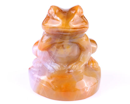 Nicedony 2.0" Chalcedony Hand Carved Crystal Frog Sculpture - View 2