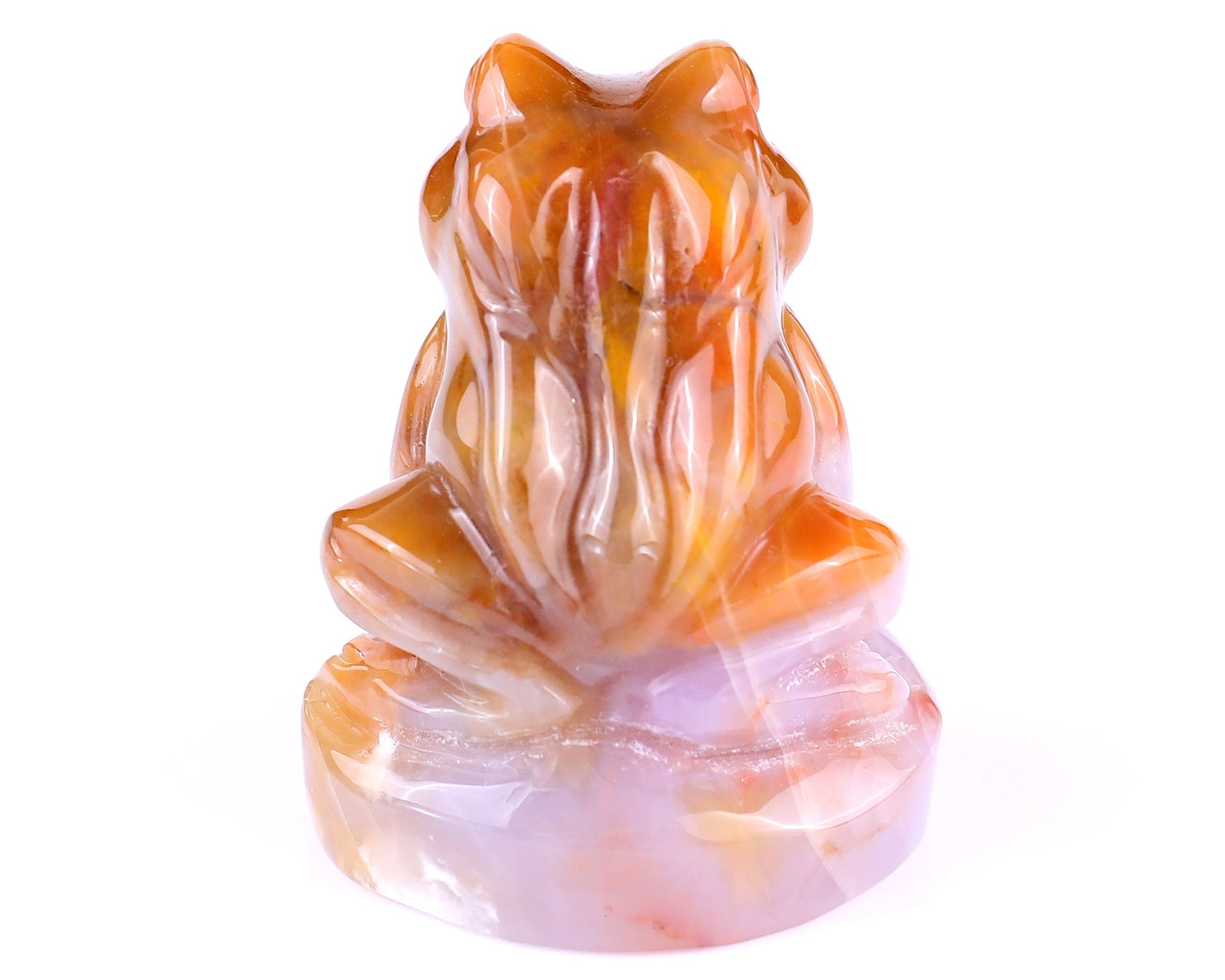 Nicedony 2.0" Chalcedony Hand Carved Crystal Frog Sculpture - View 5