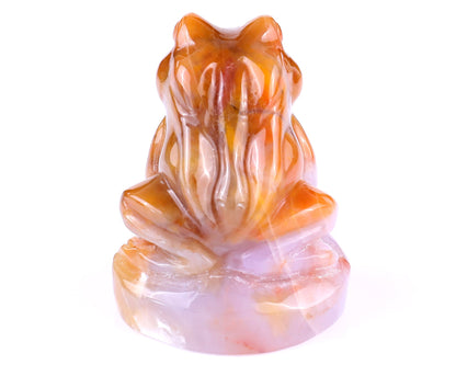 Nicedony 2.0" Chalcedony Hand Carved Crystal Frog Sculpture - View 5
