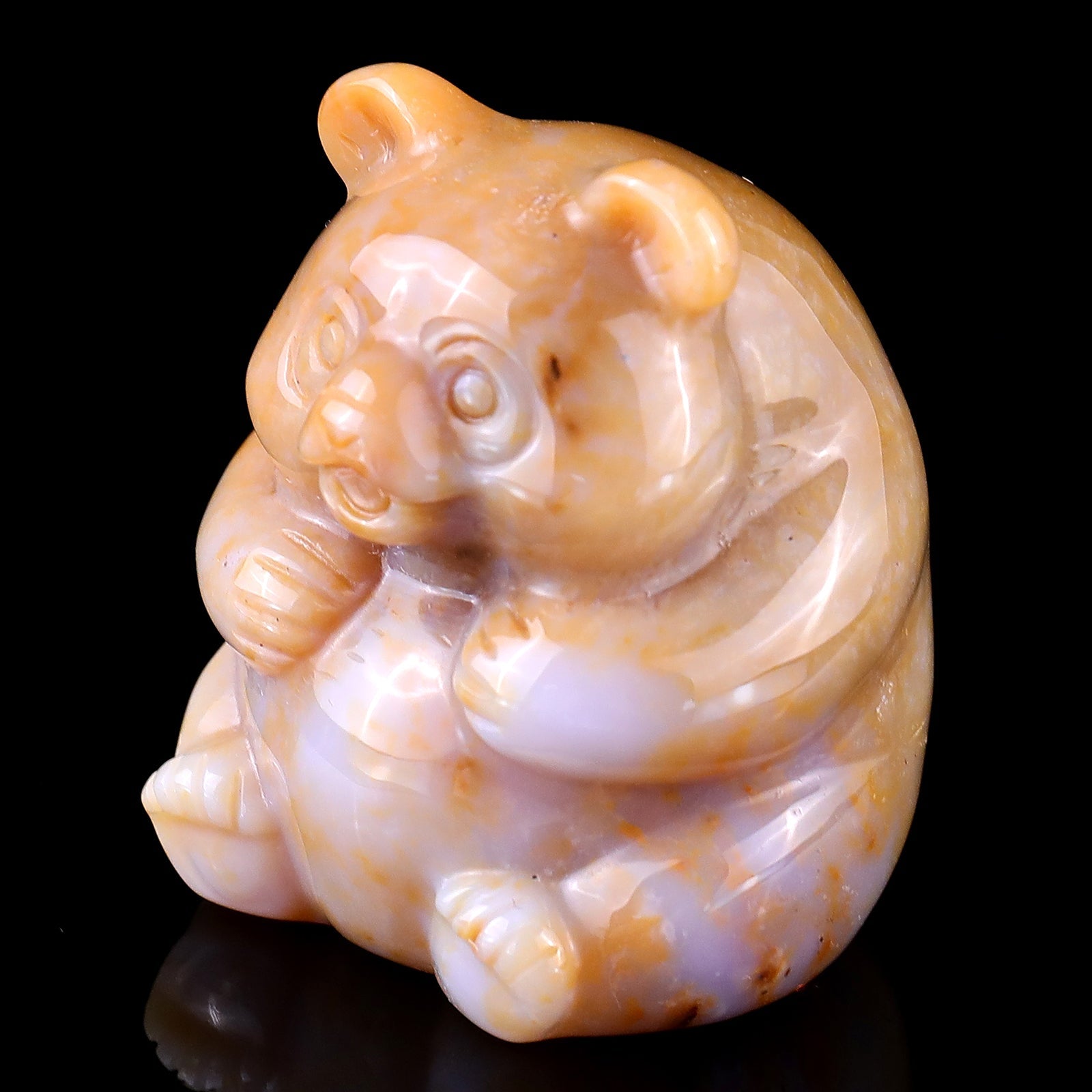 Nicedony 2.0" Chalcedony Hand Carved Crystal Panda Sculpture - View 7