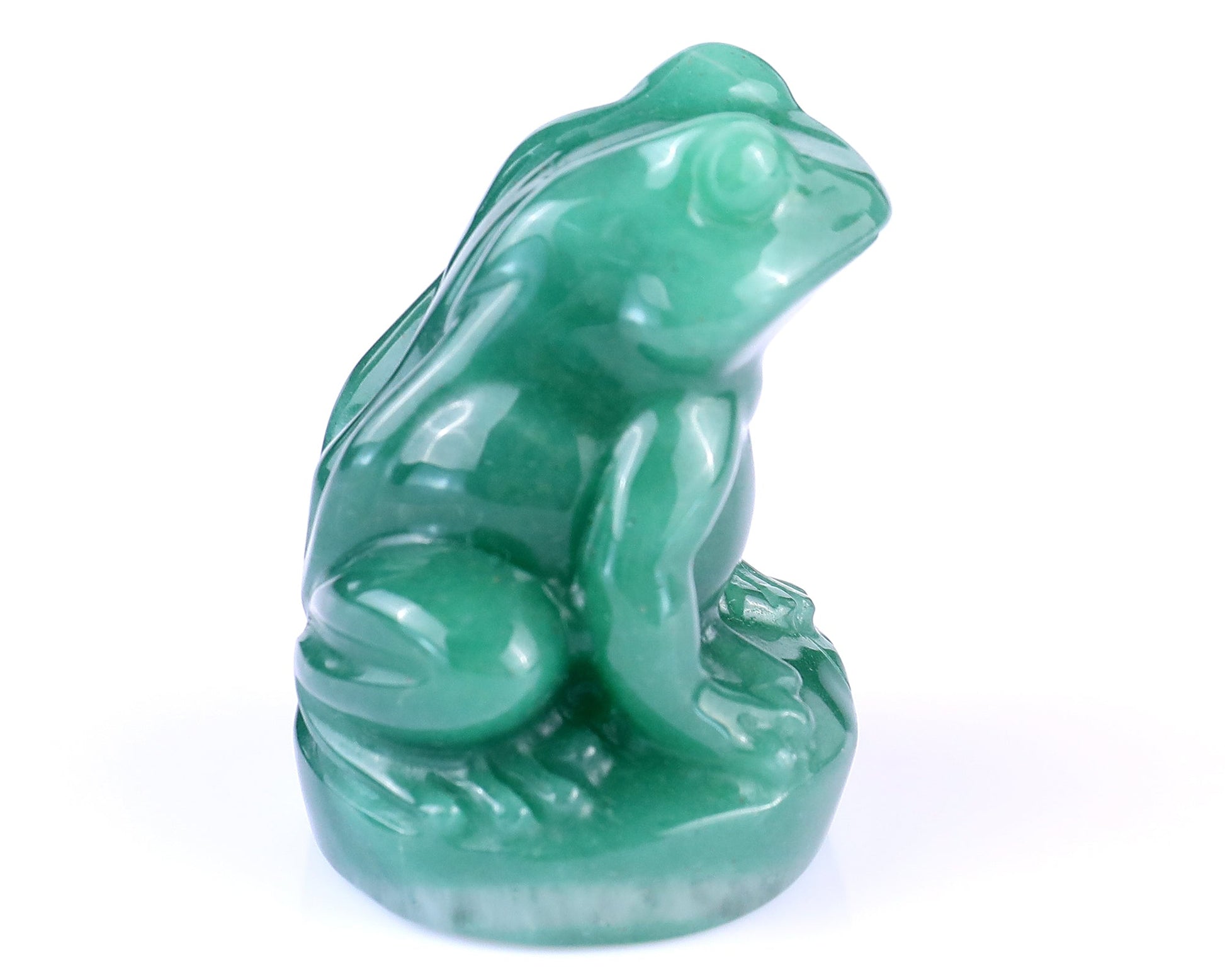 Nicedony 2.0" Green Aventurine  Hand Carved Crystal Frog Sculpture - View 3