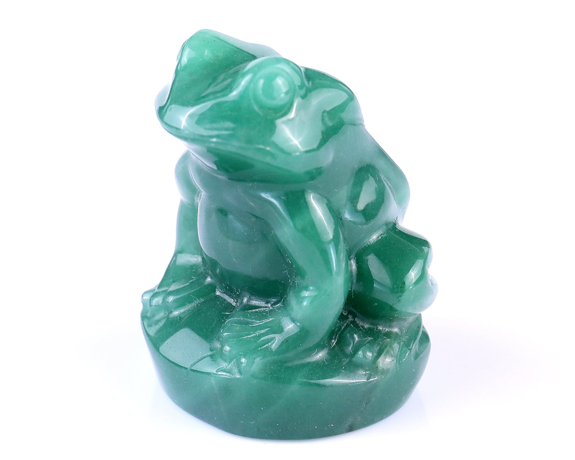 Nicedony 2.0" Green Aventurine  Hand Carved Crystal Frog Sculpture - View 7