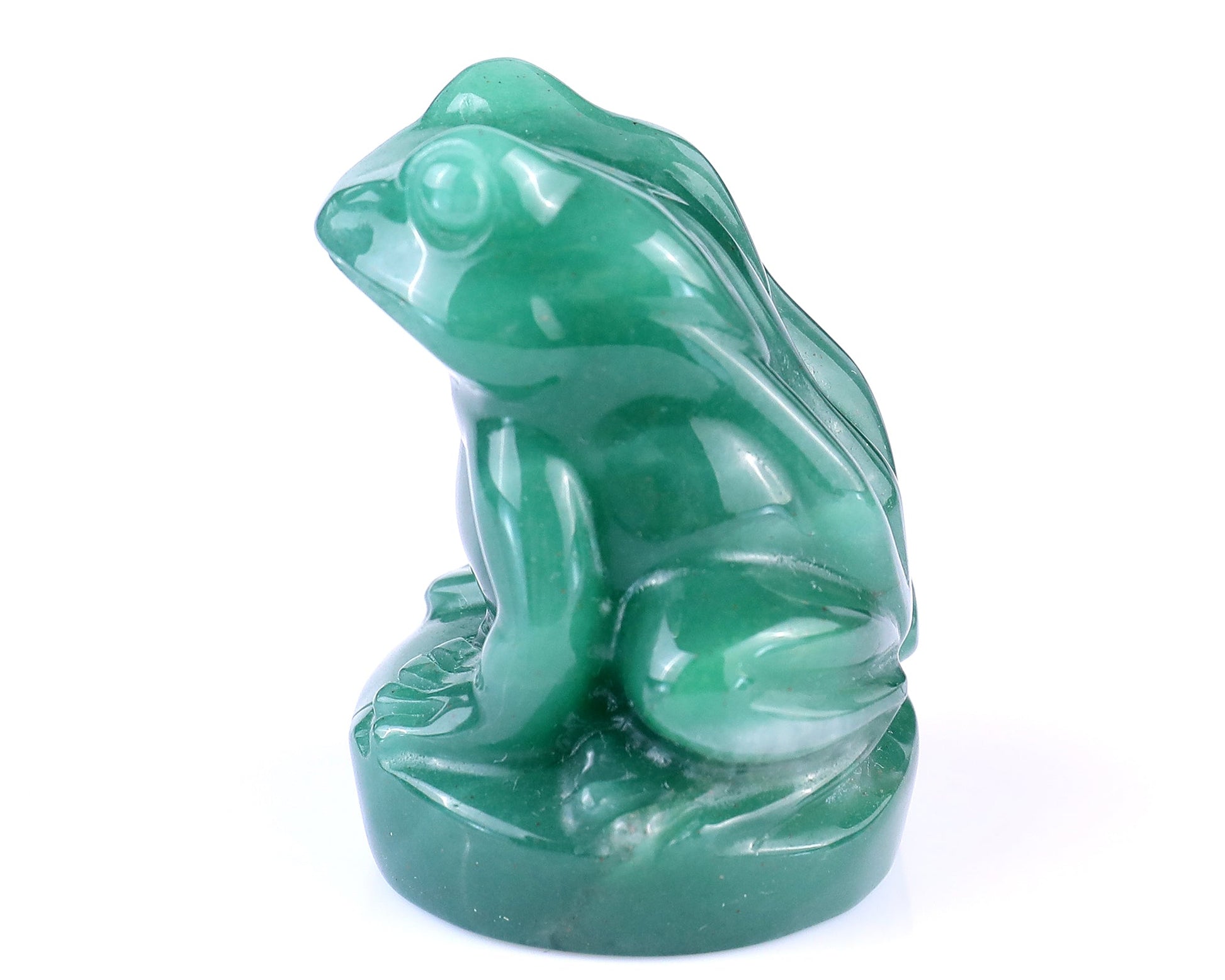 Nicedony 2.0" Green Aventurine  Hand Carved Crystal Frog Sculpture - View 4
