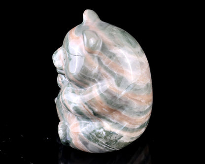 Nicedony 2.0" Jiulong Jade Hand Carved Crystal Panda Sculpture - View 6