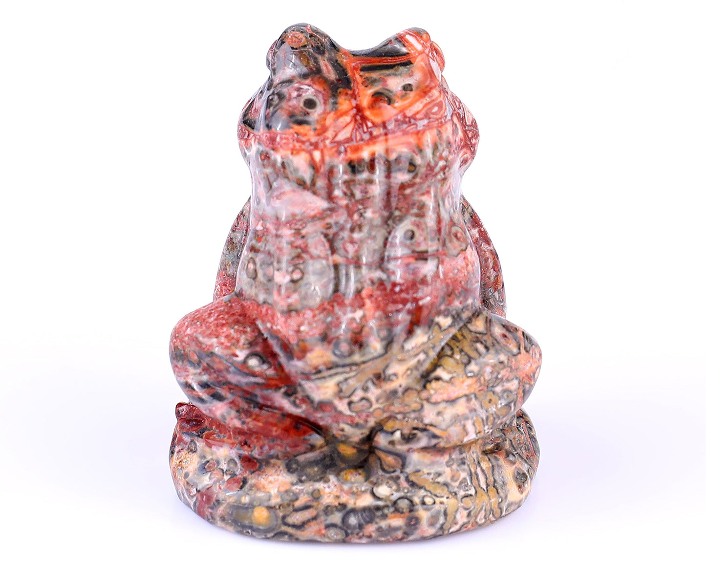 Nicedony 2.0" Leopard Skin Jasper Hand Carved Crystal Frog Sculpture - View 5