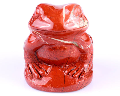 Nicedony 2.0" Red Jasper Hand Carved Crystal Frog Sculpture - View 11