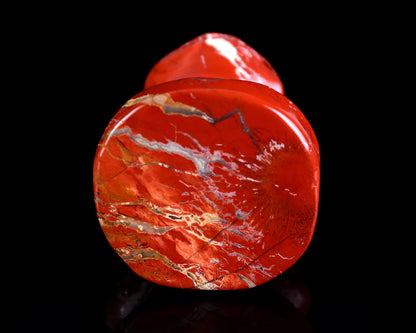 Nicedony 2.0" Red Jasper Hand Carved Crystal Frog Sculpture - View 8