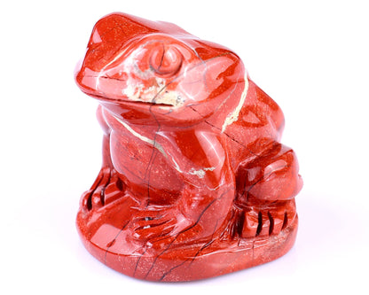 Nicedony 2.0" Red Jasper Hand Carved Crystal Frog Sculpture - View 16