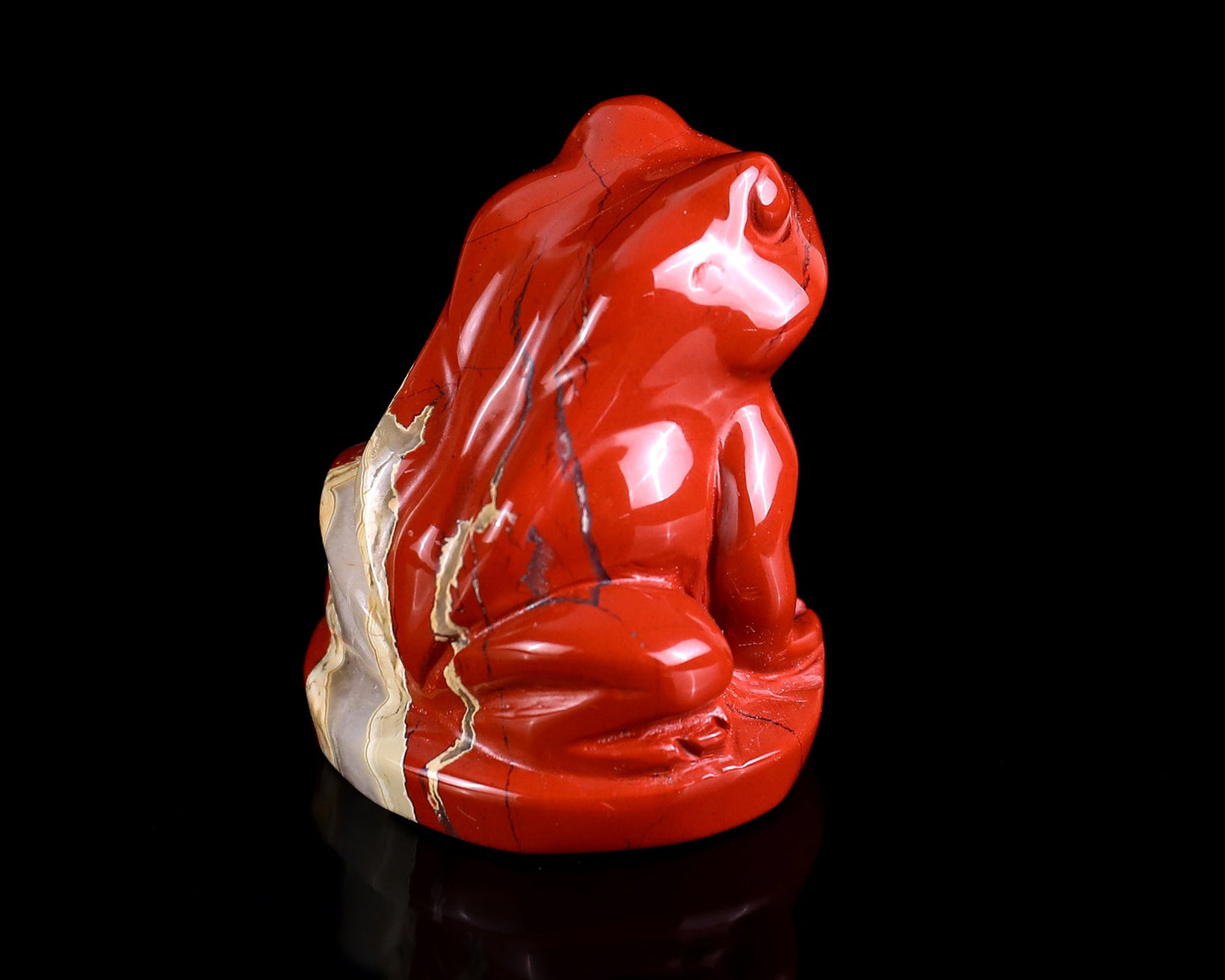 Nicedony 2.0" Red Jasper Hand Carved Crystal Frog Sculpture - View 20